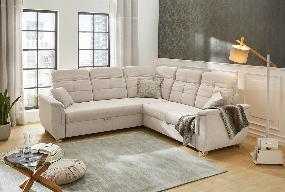 Jockenhöfer Gruppe Ecksofa Udine | Beige