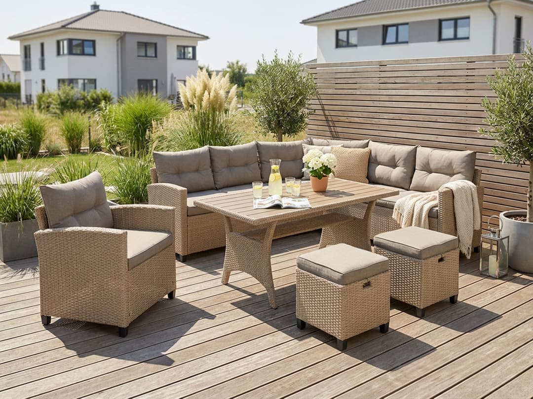 KONIFERA Gartenlounge-Set Keros Premium | Beige