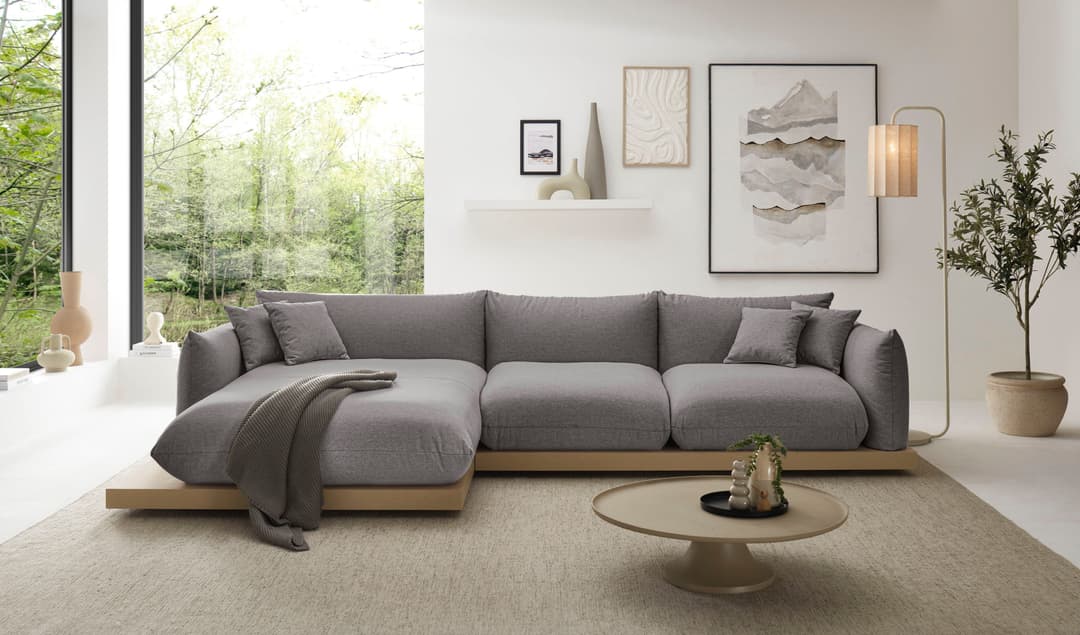 OTTO home Ecksofa Kalix L-Form | Grau