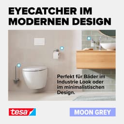 tesa Toilettenpapierhalter MOON | Grau