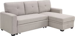 ATLANTIC home collection Ecksofa Gerrit L-Form | Beige