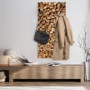 queence Wandgarderobe Paneel Holzstapel Optik | Holztöne 3