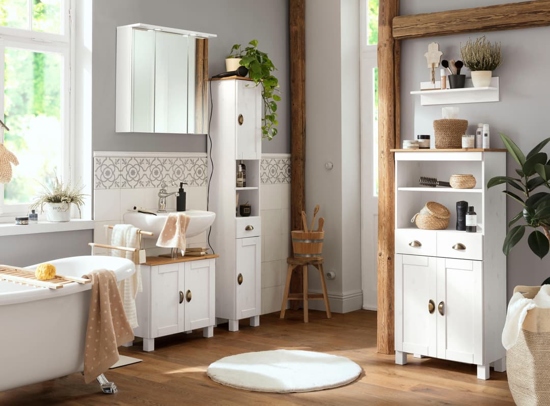 Home affaire Waschbeckenunterschrank Oslo | Weiß
