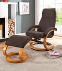 Home affaire Relaxsessel mit Hocker PARIS | Braun 4
