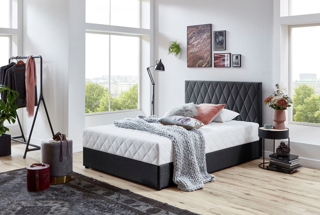 ATLANTIC home collection Boxbett "Benita" | Grau
