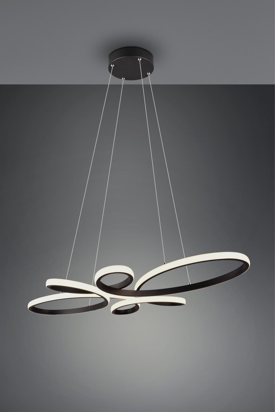 TRIO Leuchten LED Pendelleuchte FLY | Schwarz
