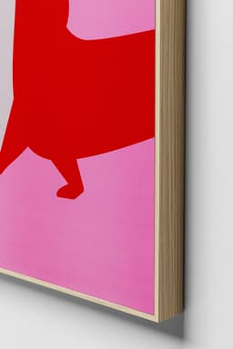 Kare Design Gerahmtes Bild Dog Frankie (2/Set) | Mehrfarbig