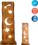 Näve LED Dekoobjekt Light Moon/Stars | Holztöne