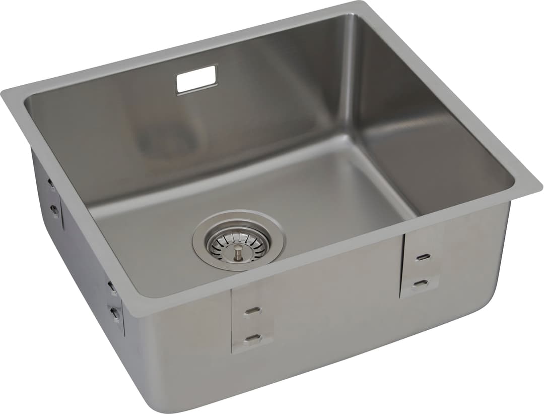 RESPEKTA Einbauspüle, 44/22,5 cm | Silber