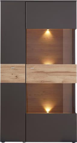 FORTE Vitrine Como Highboard | Braun