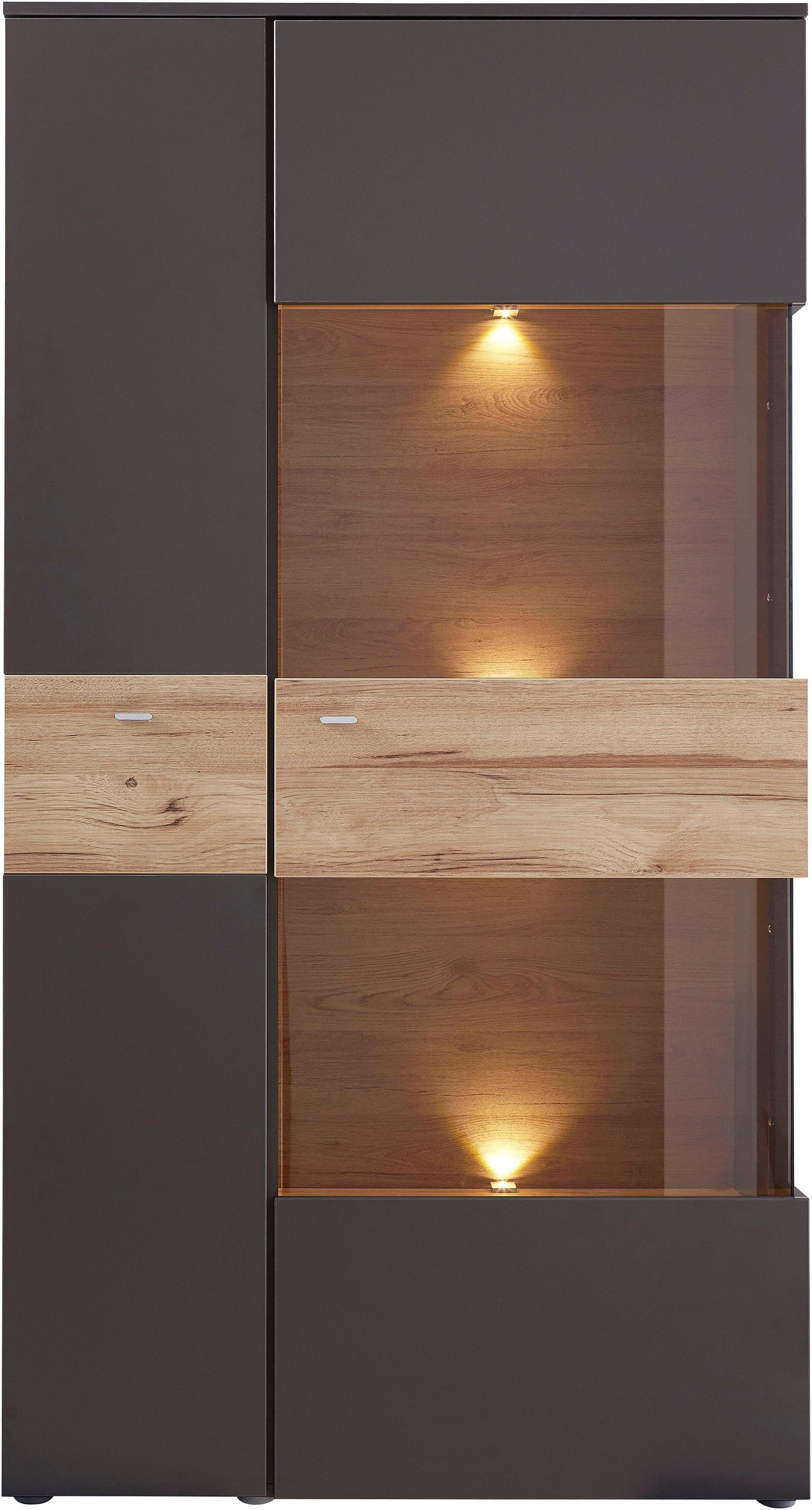 FORTE Vitrine Como Highboard | Braun