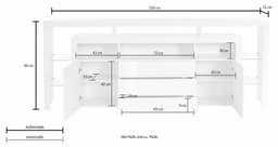 borchardt Möbel Sideboard Rosario | Grau