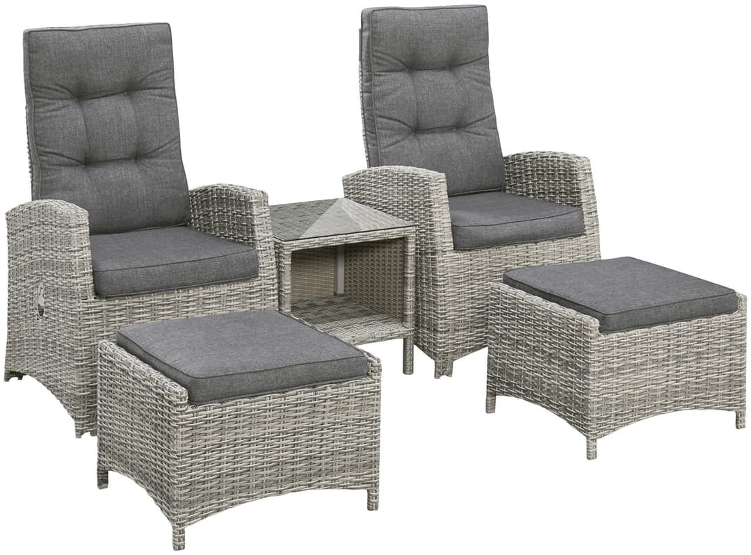 KONIFERA Gartenlounge-Set Monaco | Grau