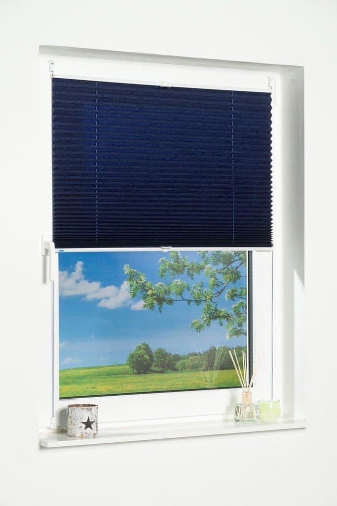 K-HOME Plissee Klemmfix Pisa | Blau
