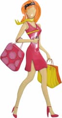 HOFMANN LIVING AND MORE Wanddekoobjekt Shopping 2 | Mehrfarbig