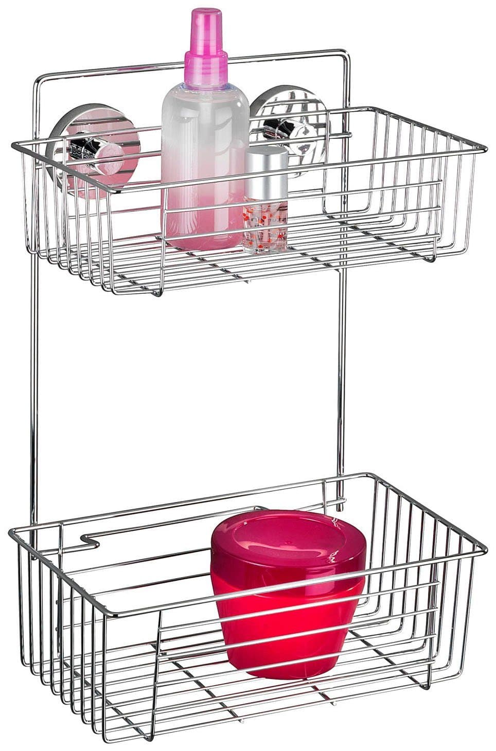 Wenko Duschablage Bari, 2 Etagen | Silber