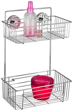 Wenko Duschablage Bari, 2 Etagen | Silber