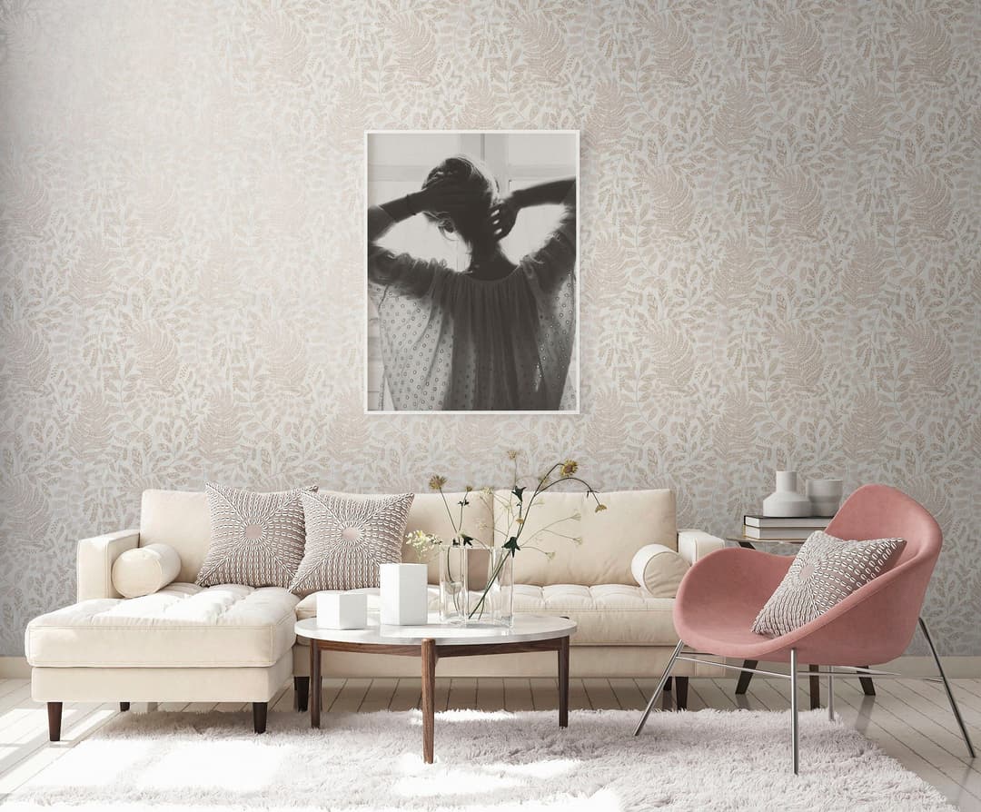 A.S. Création Vliestapete THE BOS Blätter Floral | Beige