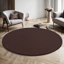 the carpet Teppich Relax round | Braun