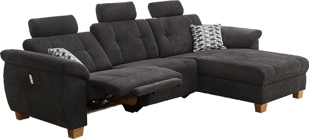 Jockenhöfer Gruppe Ecksofa Savona | Schwarz