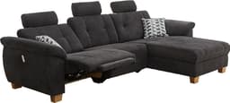 Jockenhöfer Gruppe Ecksofa Savona | Schwarz