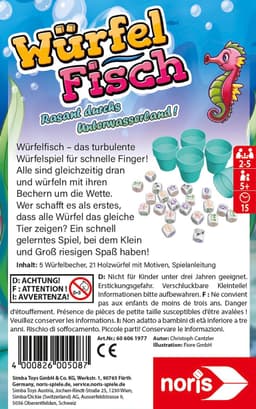 Noris Spiel Würfelfisch | Mehrfarbig
