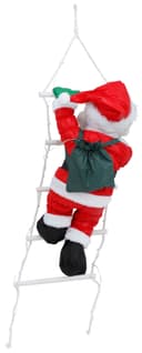 BONETTI LED Dekofigur Weihnachtsmann kletternd mit Leiter | Mehrfarbig 2