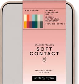 Schlafgut Soft Contact Spannbettlaken | Grau