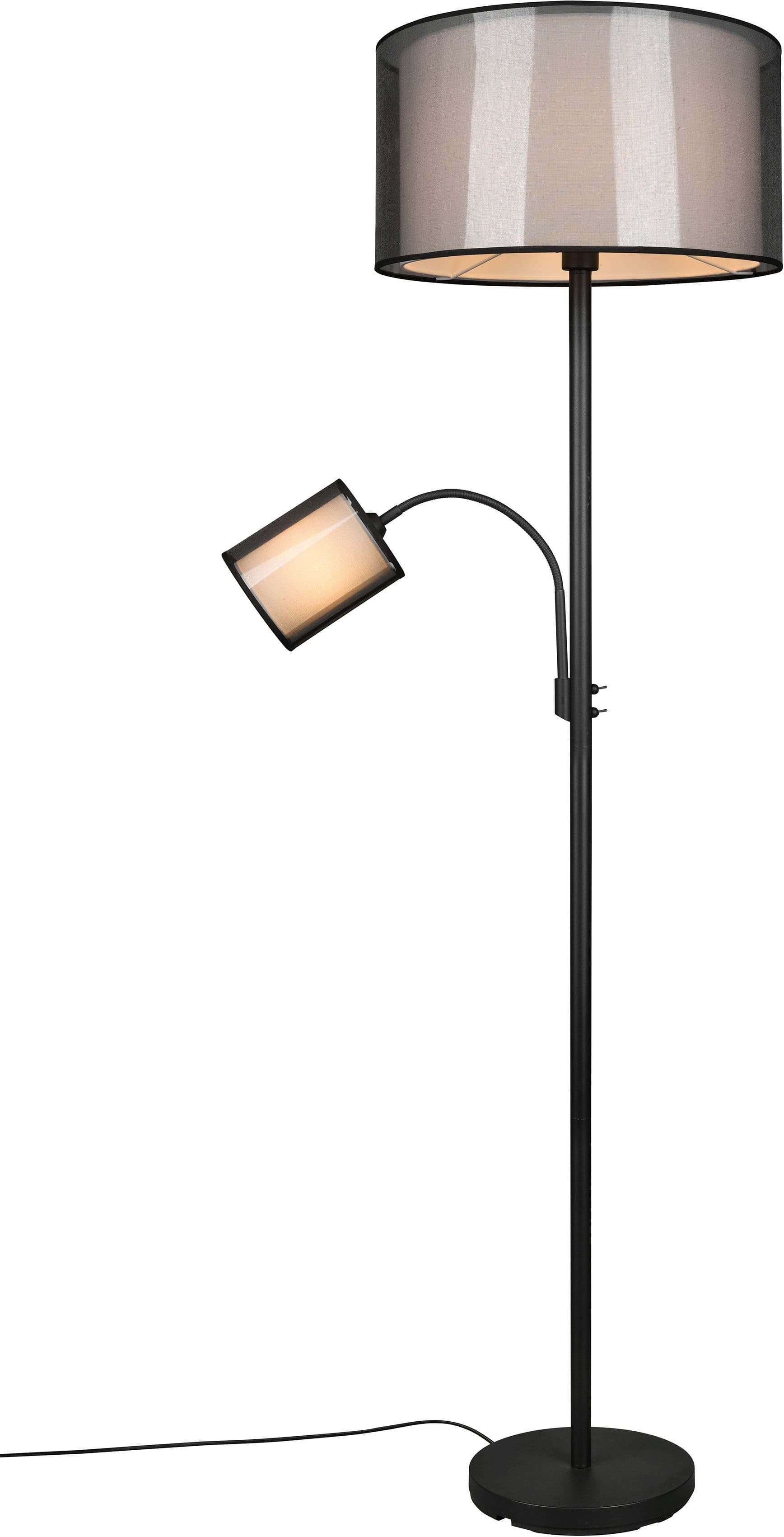 TRIO Leuchten Stehlampe BURTON | Schwarz
