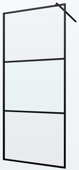 welltime Walk-in-Dusche Walk-In Foggy Black | Schwarz