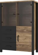 Home affaire Vitrine Olin Höhe 146 cm | Holztöne 3