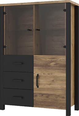 Home affaire Vitrine Olin Höhe 146 cm | Holztöne
