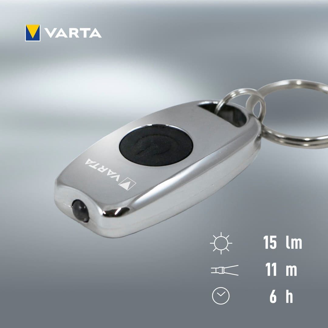 VARTA Metal Key Chain Light | Silber
