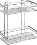 WENKO Wandregal Premium, 2 Etagen | Silber