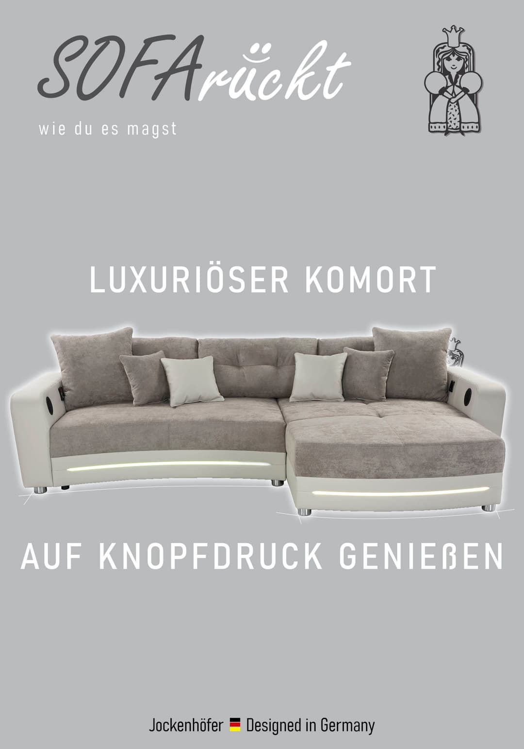 Jockenhöfer Gruppe Ecksofa Laredo | Schwarz