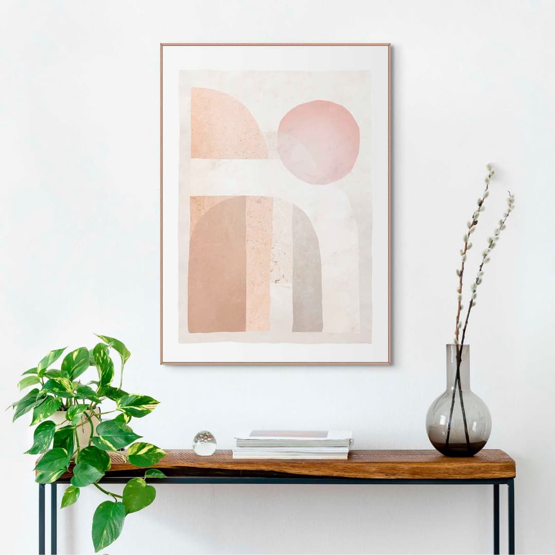 Reinders! Poster Abstrakt, im Holzrahmen | Beige