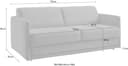 ATLANTIC home collection Schlafsofa Limone | Grau 4