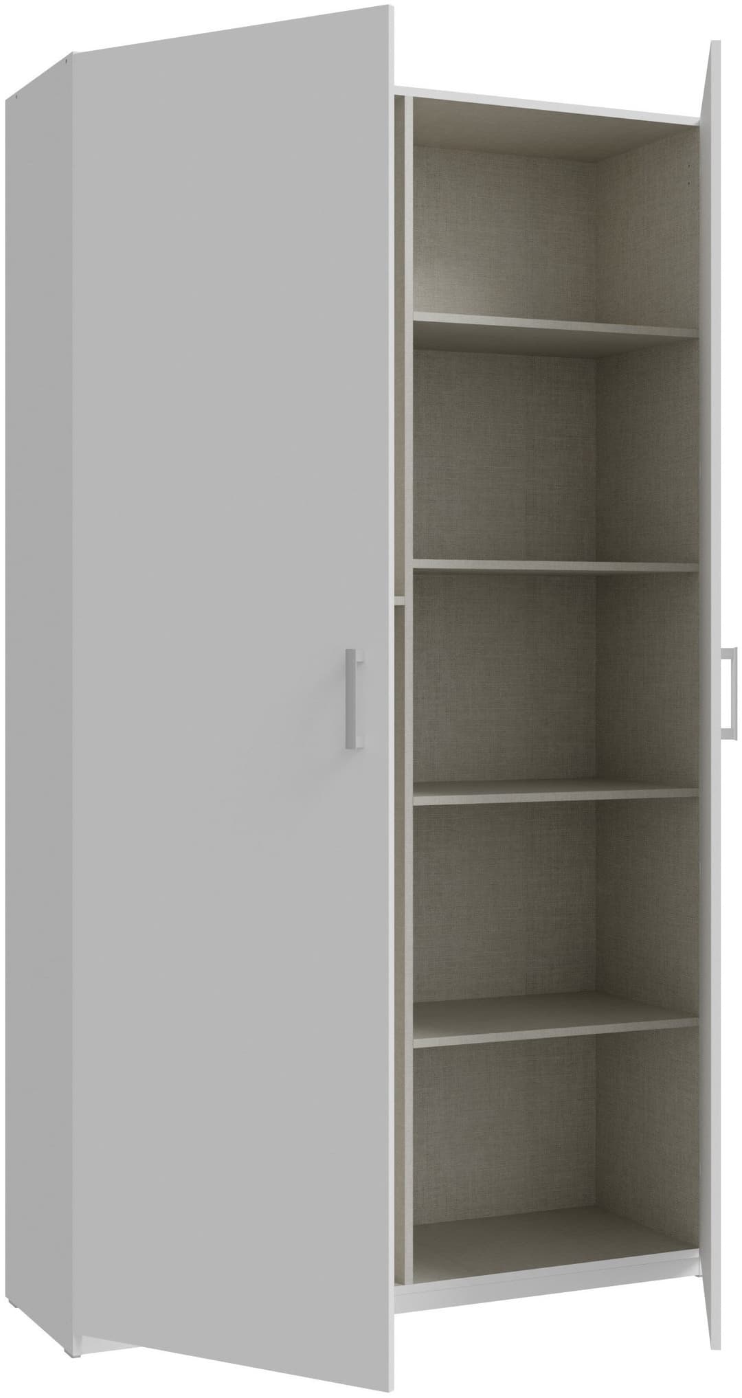 FORTE Kleiderschrank | Weiß