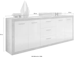 HBZ Sideboard Stone | Weiß