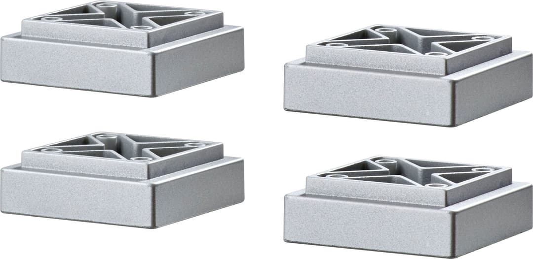 Saphir Quickset Möbelfuß-Set | Silber