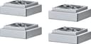 Saphir Quickset Möbelfuß-Set | Silber