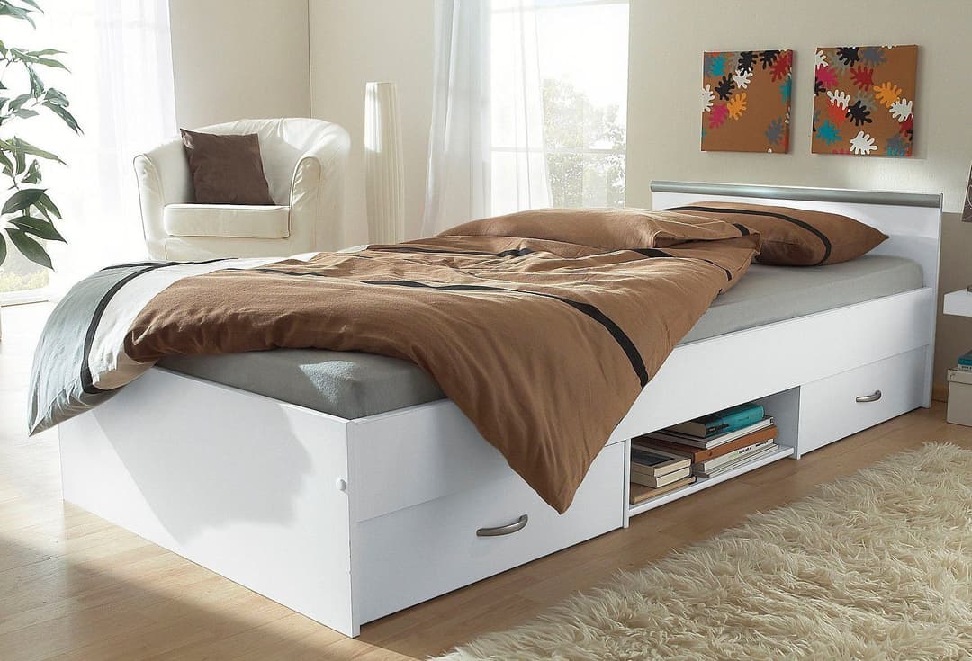 Parisot Funktionsbett Stauraumbett | Weiß
