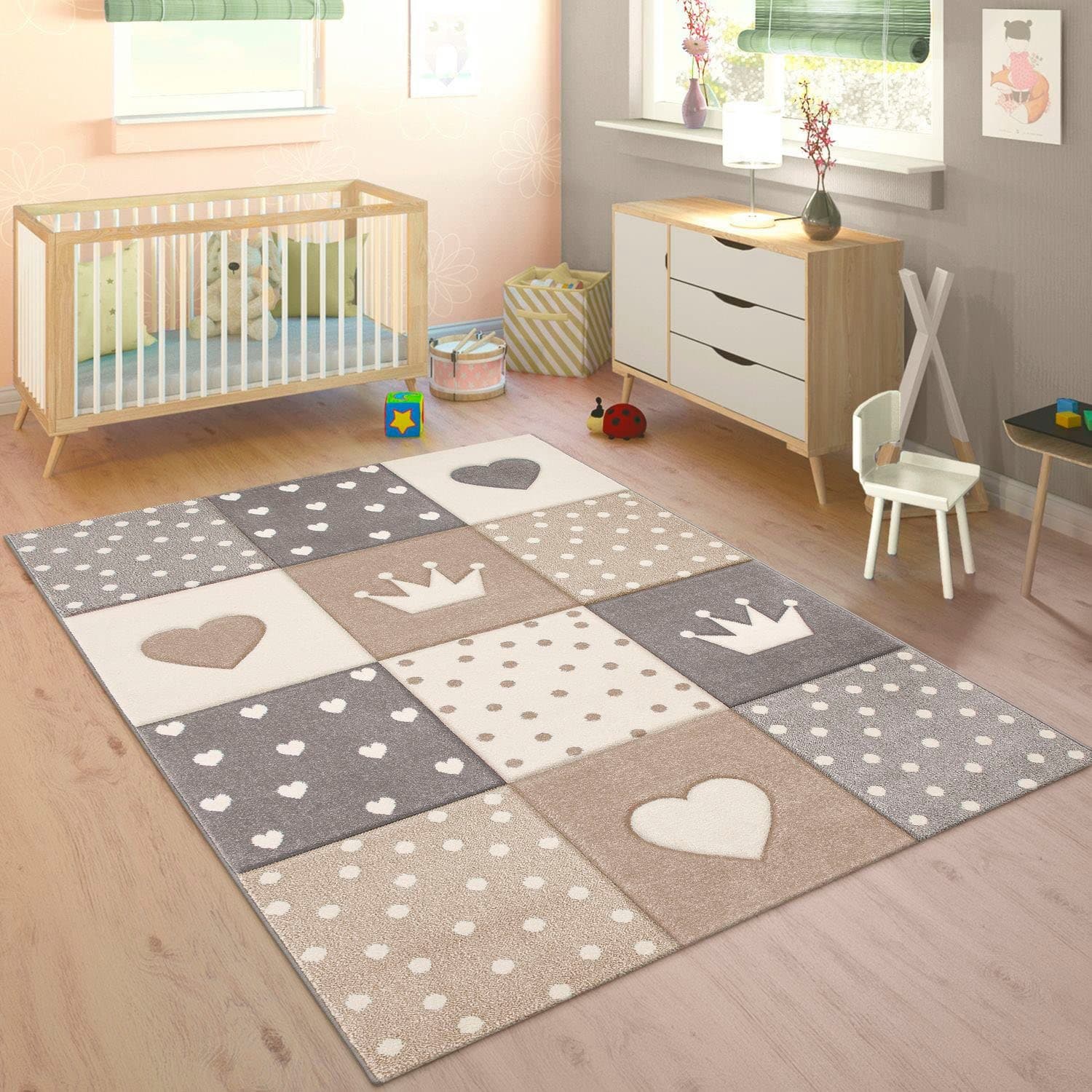 Paco Home Kinderteppich Cosmo 339 | Beige