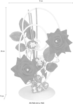 Kunstpflanze Rose | Rot