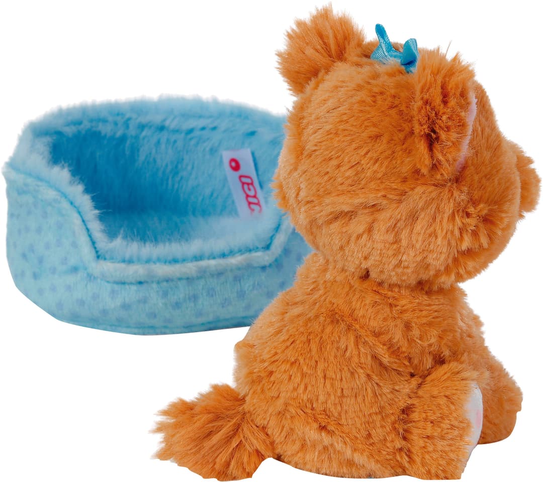 Nici Little Paws Yorkshire Hund im Körbchen | Braun