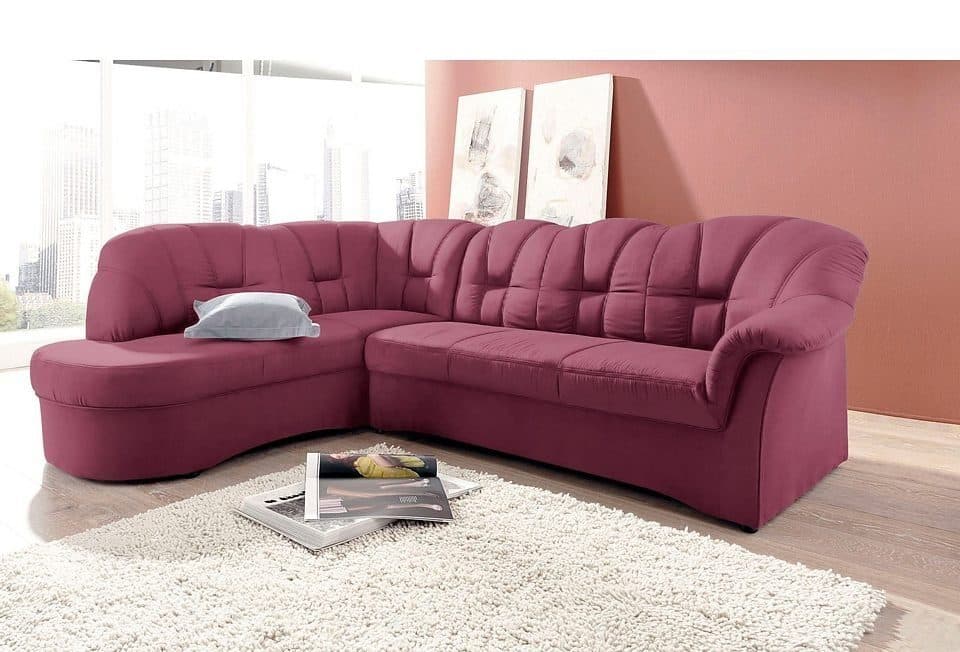 DOMO collection Ecksofa Papenburg | Rot
