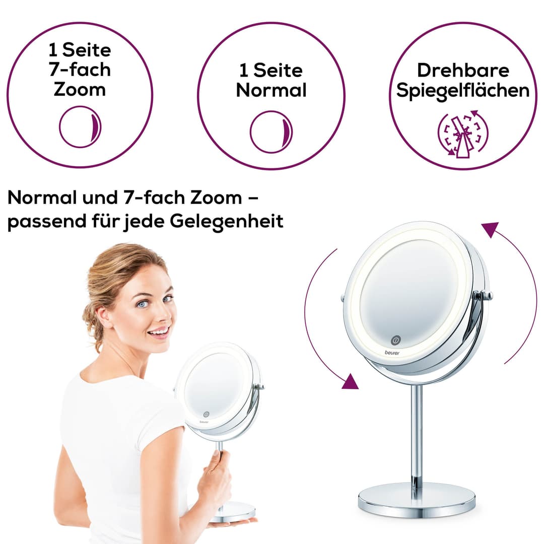 BEURER Kosmetikspiegel BS 55 | Silber