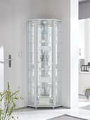 fif möbel Eckvitrine TRIO | Weiß 2