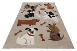 SMART KIDS Kinderteppich Rocky & Friends | Braun