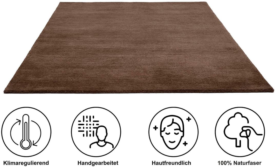 OTTO home Wollteppich Gabbo Natur | Braun